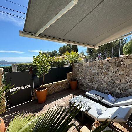 Confortable T2 Vue Mer Avec Terrasse Amenagee Et Parking Prive, Plage Et Port A Pied Sanary-sur-Mer Luaran gambar